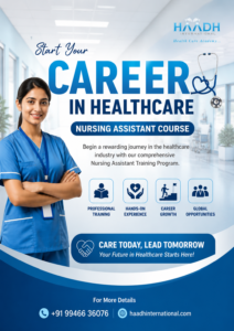 Nursing assistant course in Kannur by Haadh International with placement support